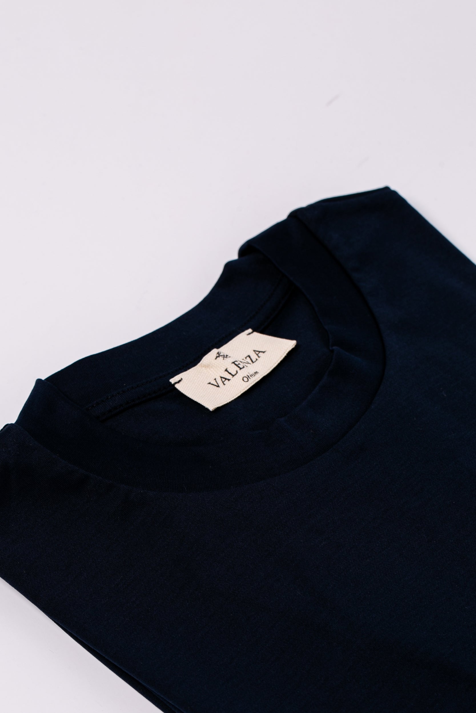 Valenza Interlock Supima T Shirt - Navy