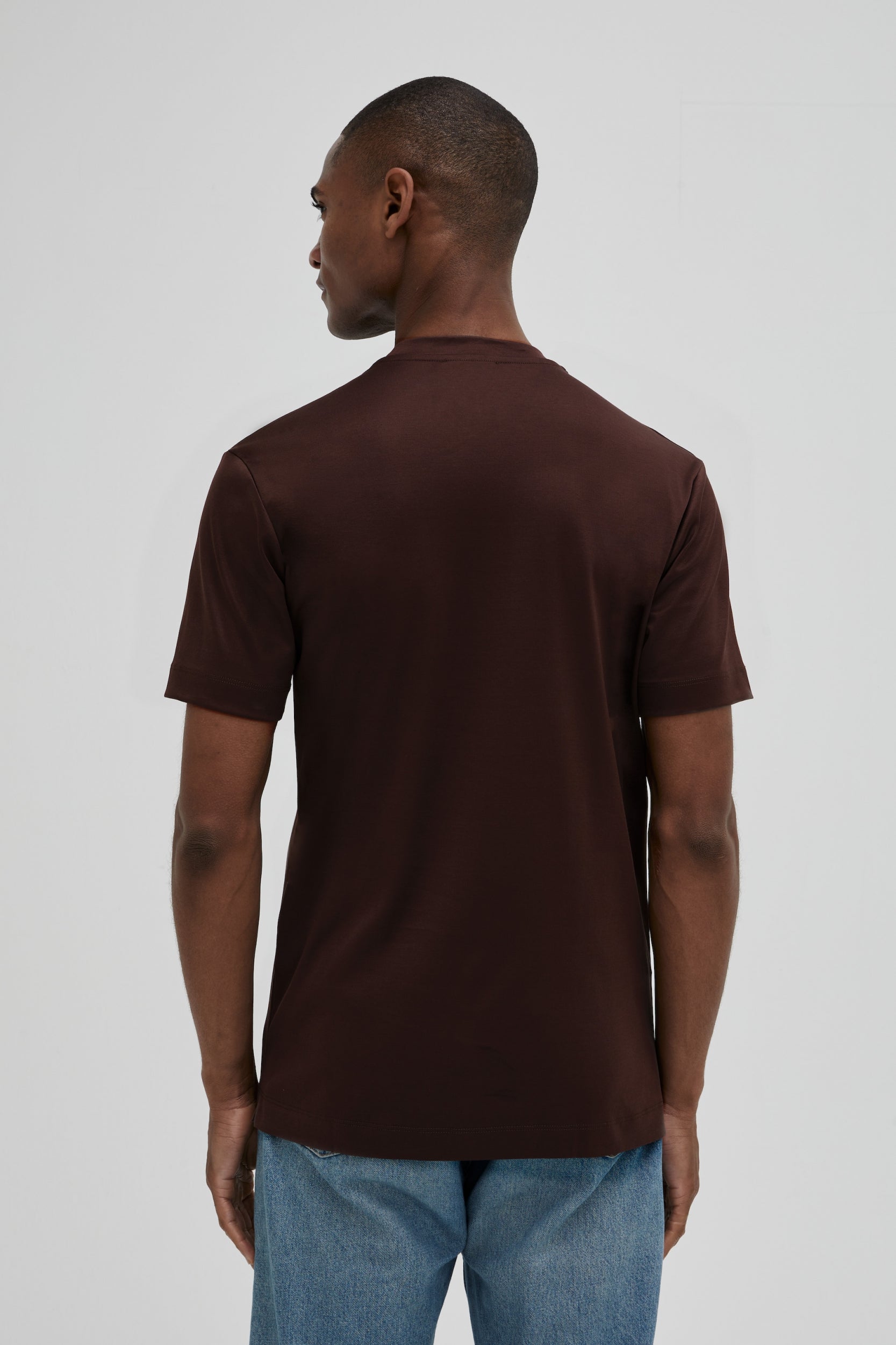 Valenza Interlock Supima T Shirt - Ebony Brown