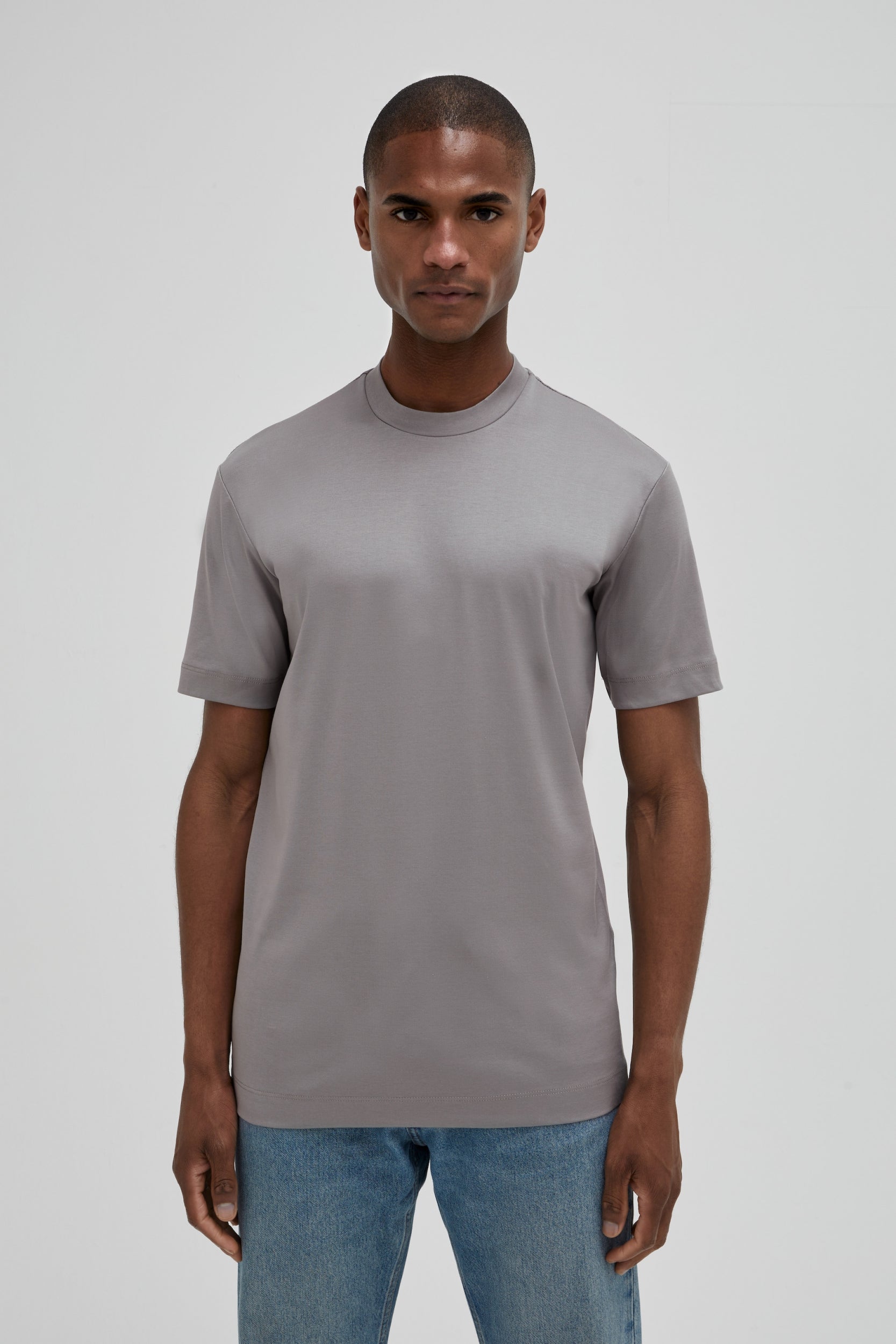 Valenza Interlock Supima T Shirt - Grey