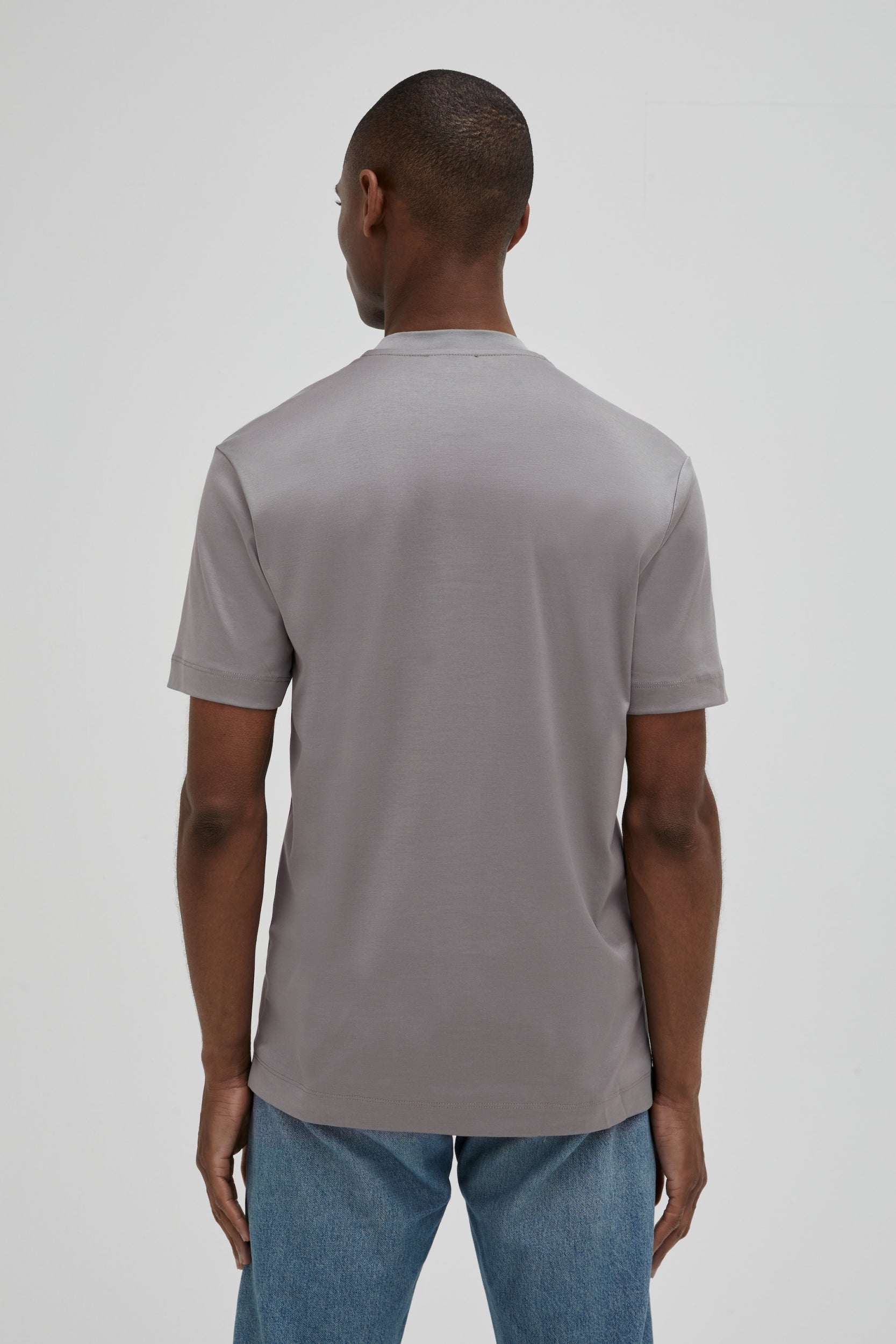 Valenza Interlock Supima T Shirt - Grey