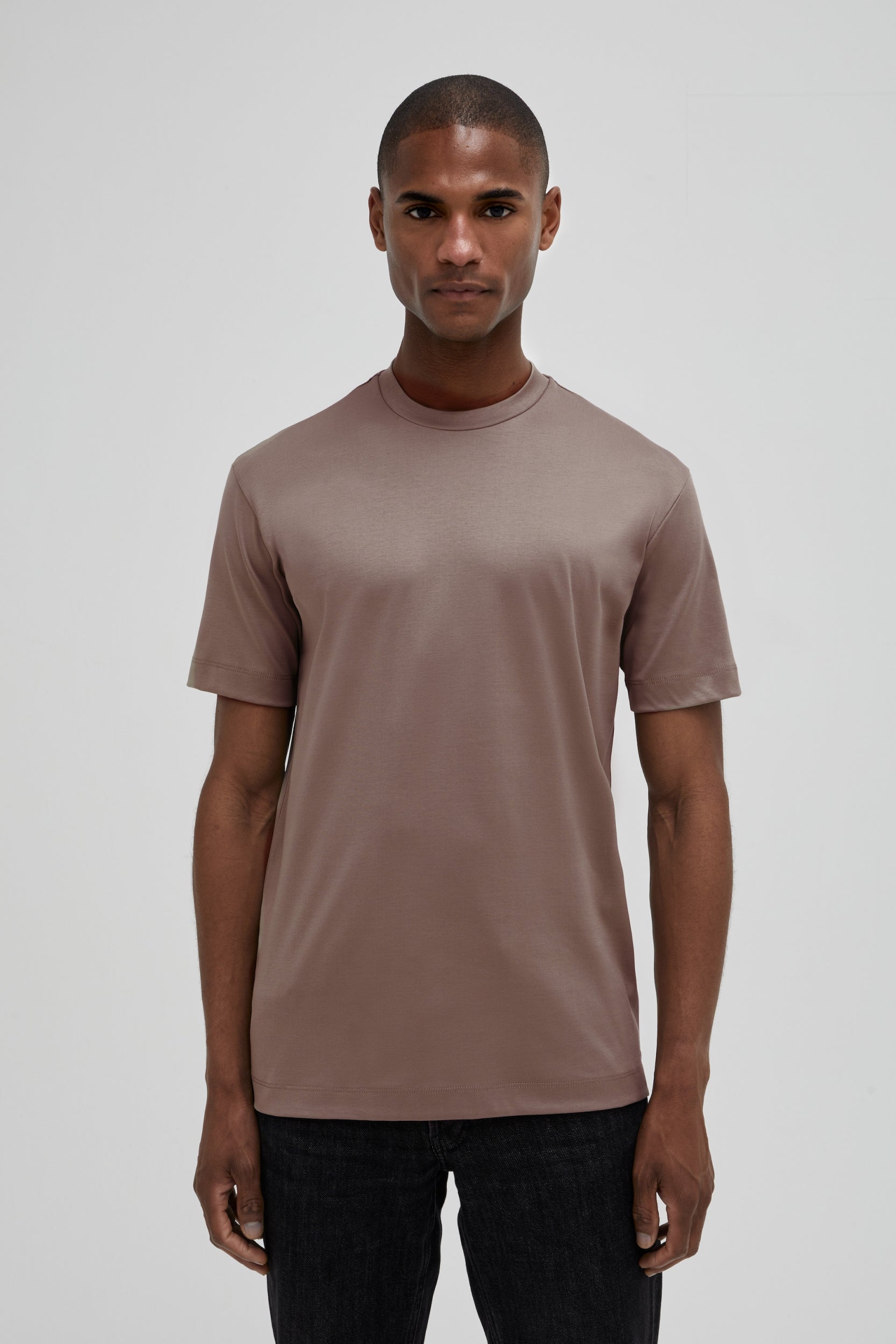 Valenza Interlock Supima T Shirt - Lead Grey