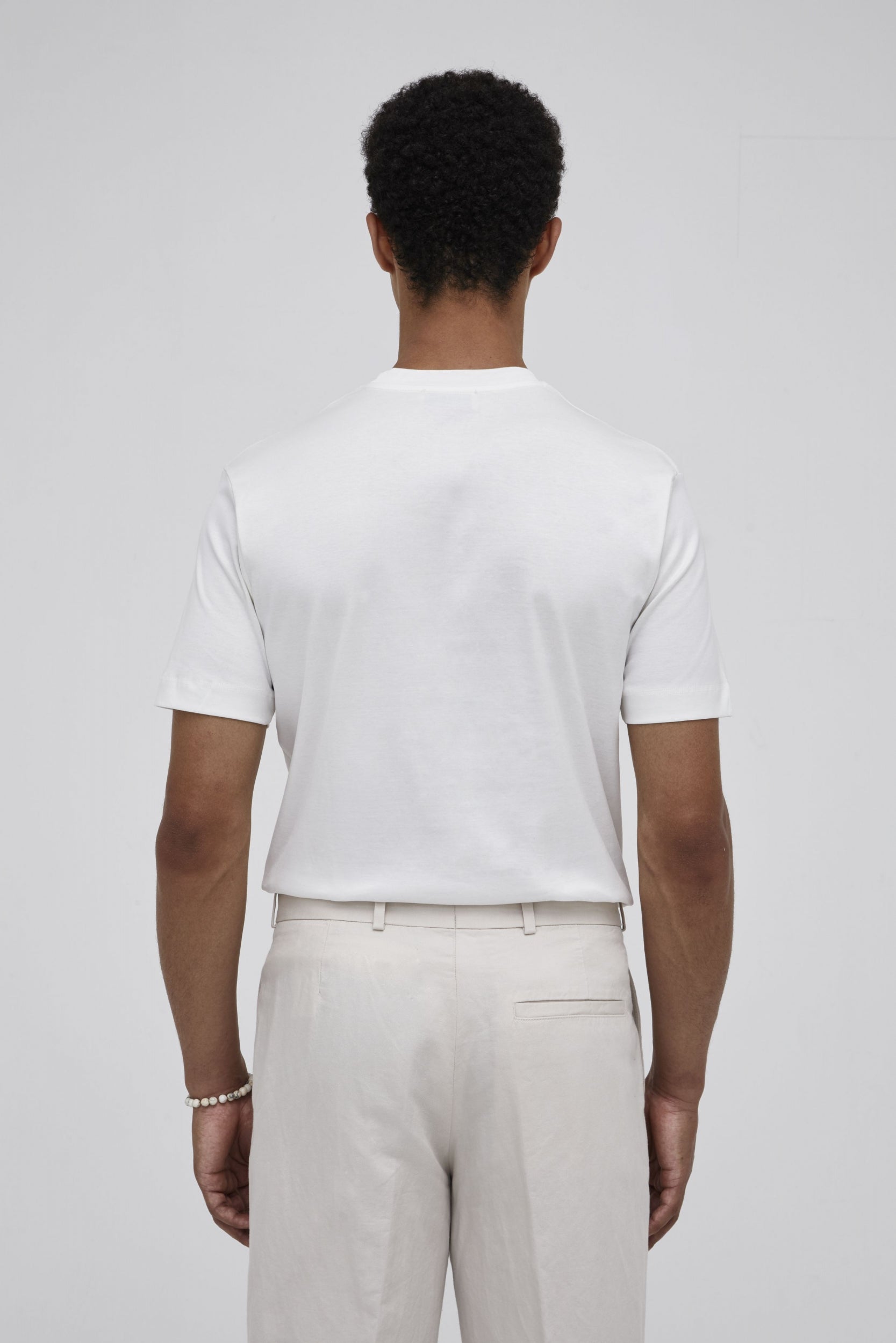 Valenza Interlock Supima T Shirt - Off-White