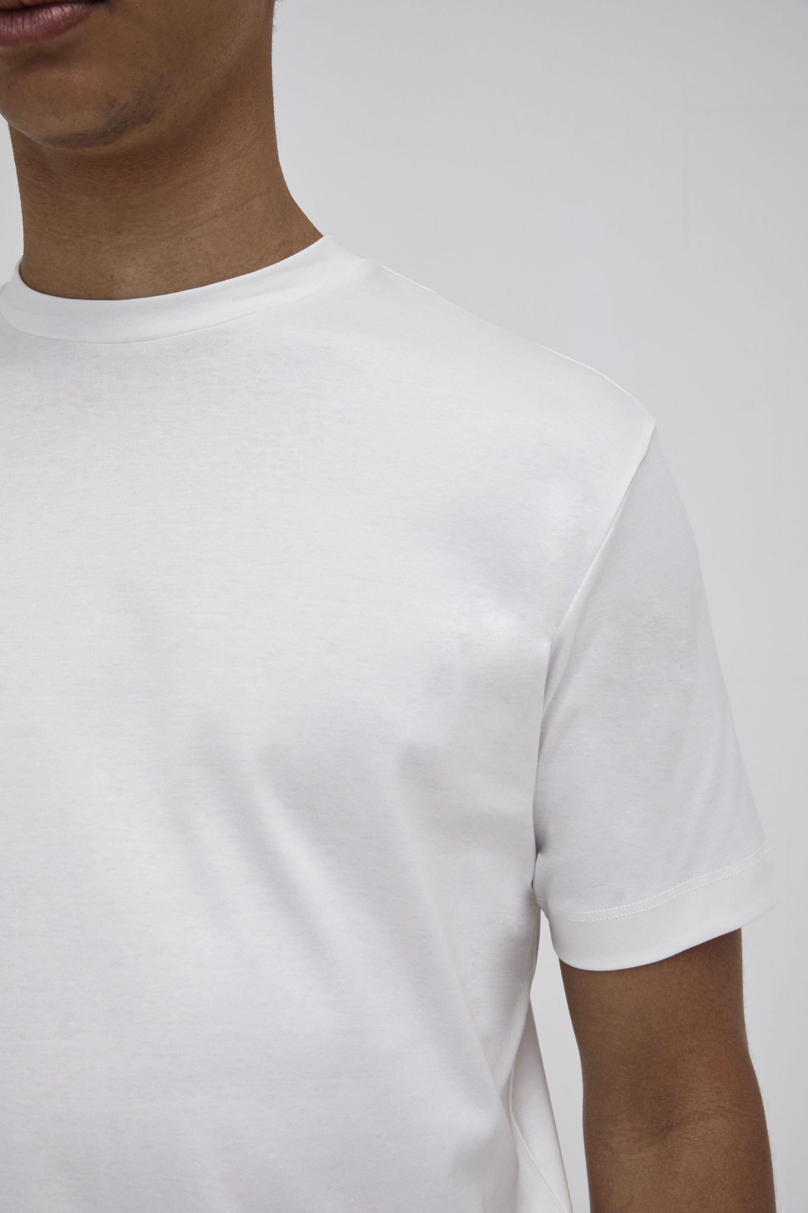 Valenza Interlock Supima T Shirt - Off-White