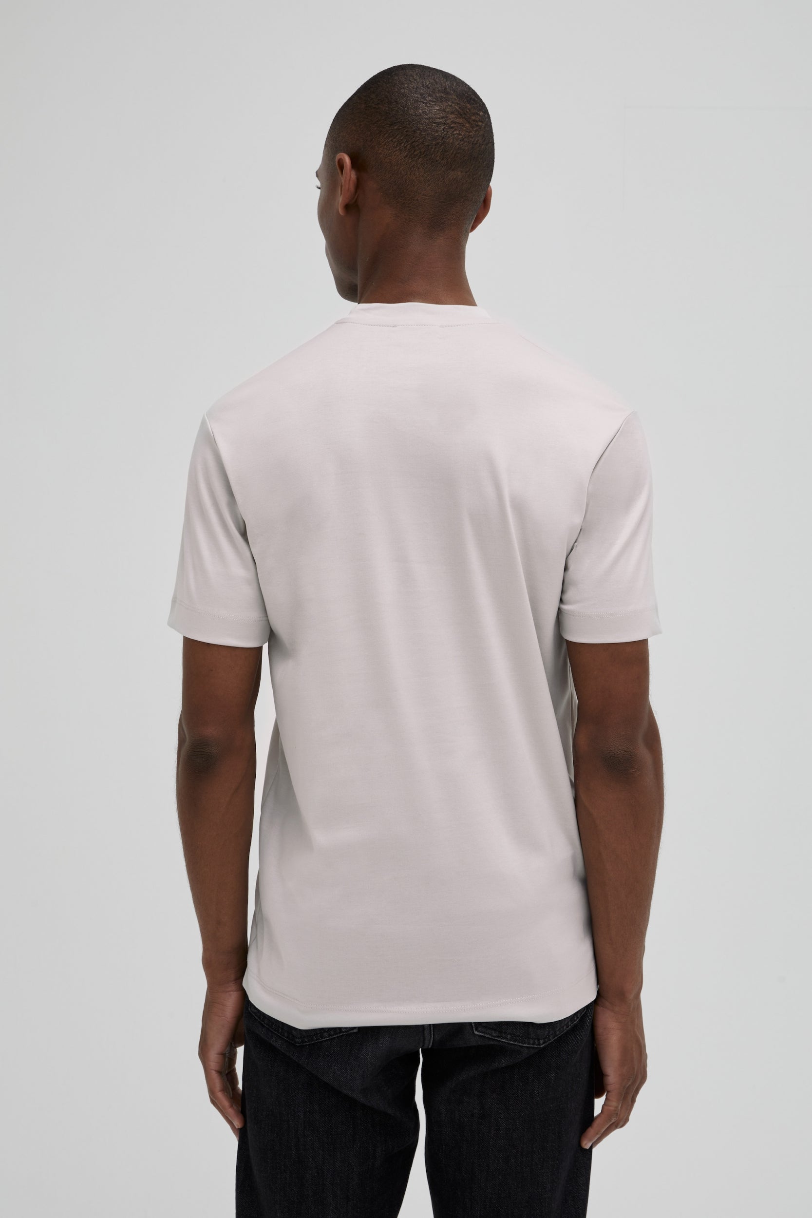 Valenza Interlock Supima T Shirt - Pearl Grey