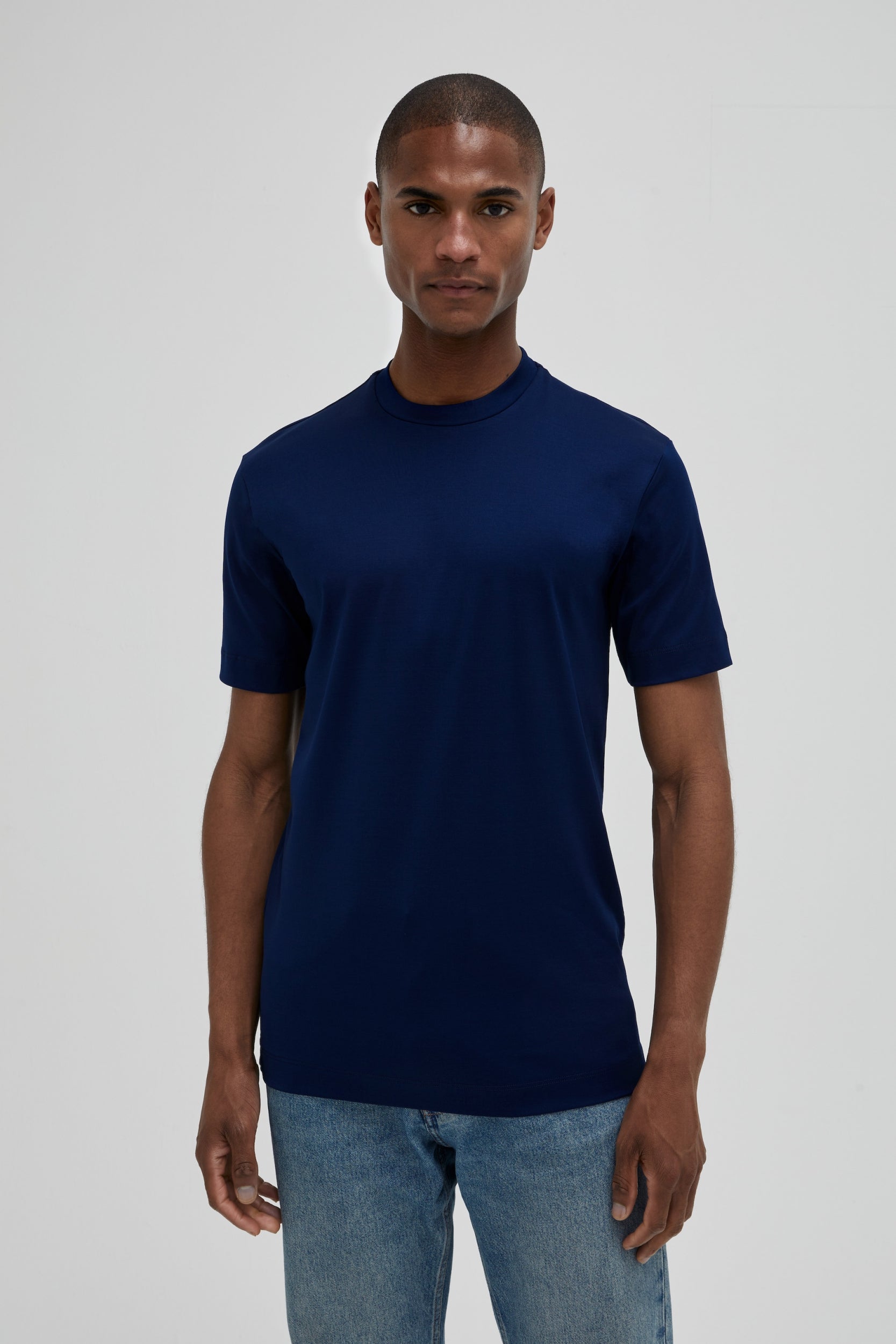 Valenza Interlock Supima T Shirt - Blue