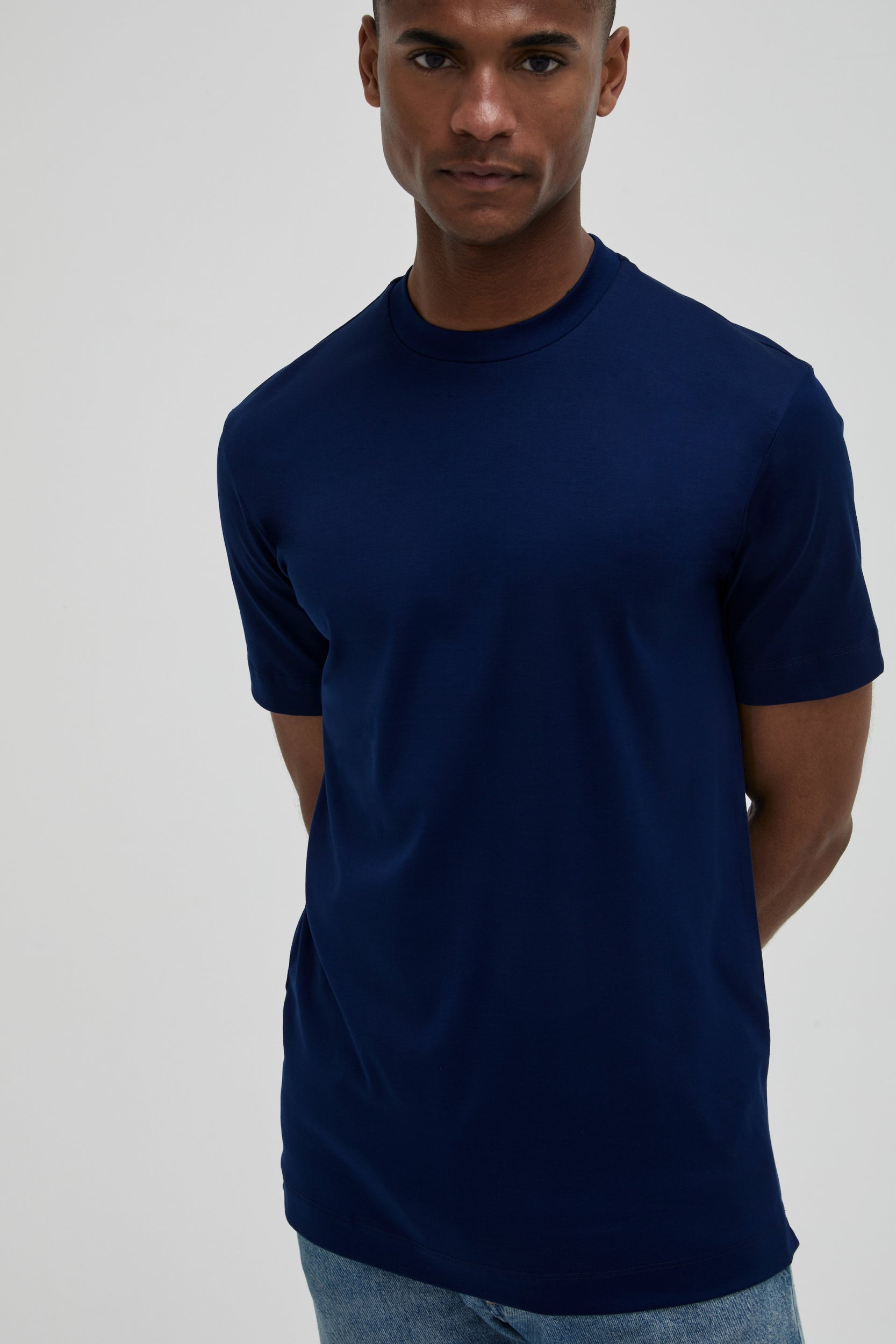 Valenza Interlock Supima T Shirt - Blue